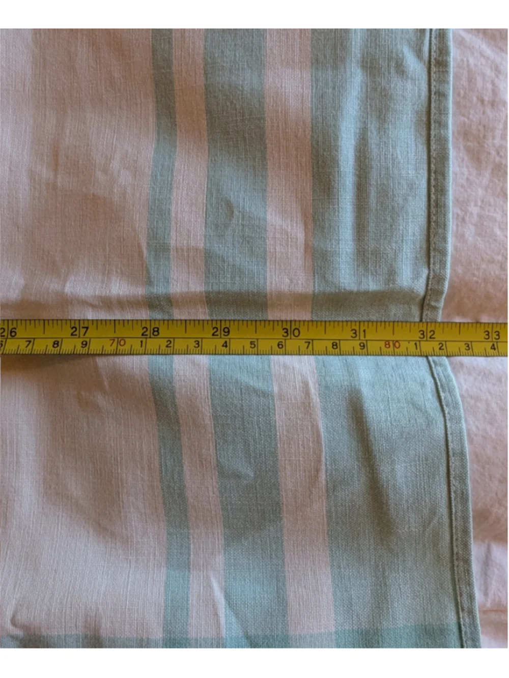 Vintage Unbranded Tablecloth Linen White Green Plaid 34